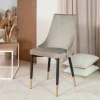 HOMLA Krzeslo Logan Welurowe Bezowe 44X44X92 Cm Bezowy Outlet