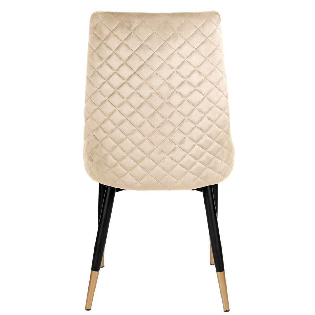 HOMLA Krzeslo Logan Welurowe Bezowe 44X44X92 Cm Bezowy Outlet
