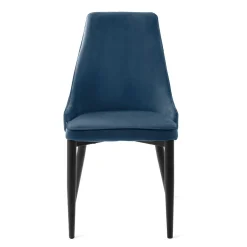 HOMLA Krzeslo Louis Ribbon Welurowe E 44X59X88 Cm Niebieski Clearance