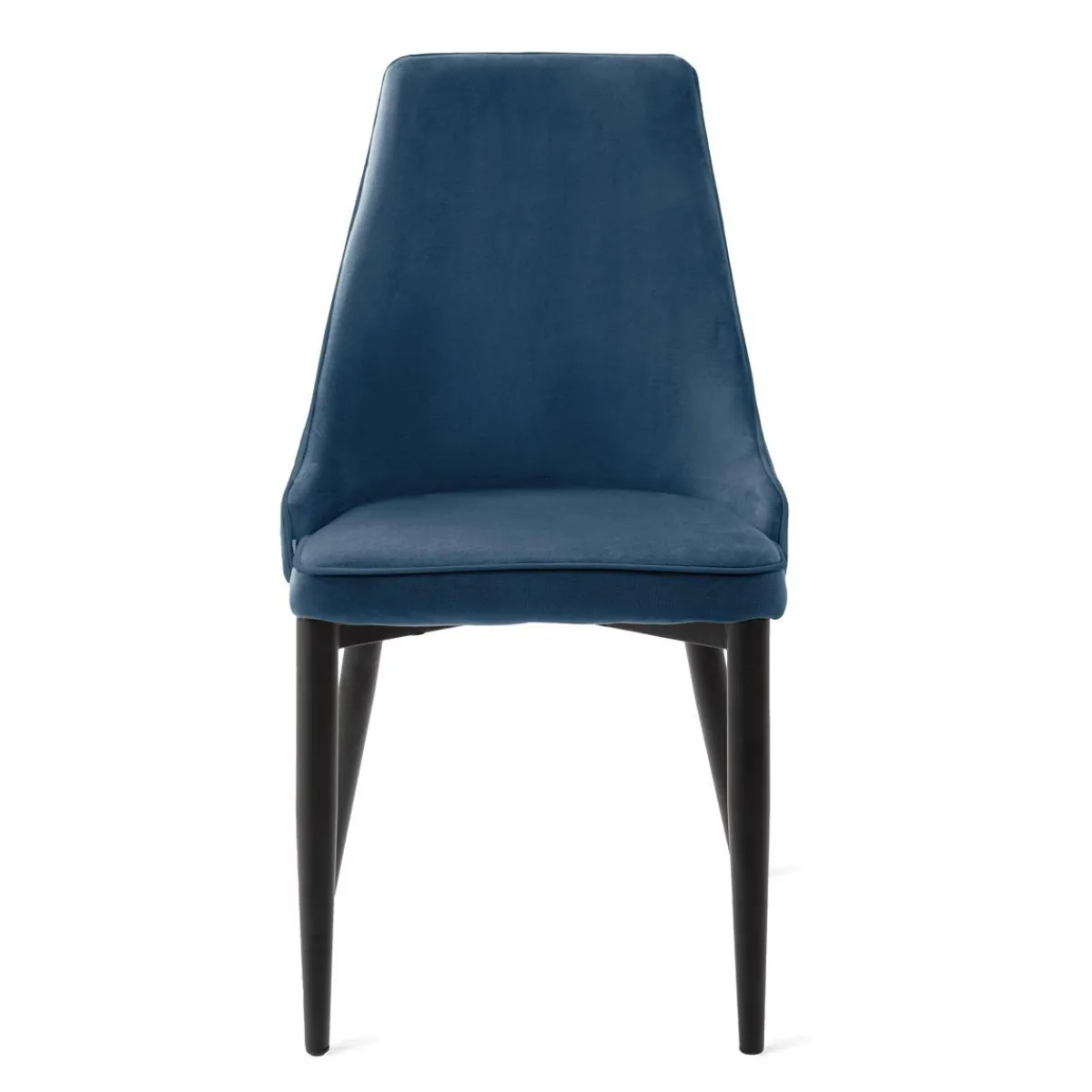 HOMLA Krzeslo Louis Ribbon Welurowe E 44X59X88 Cm Niebieski Clearance
