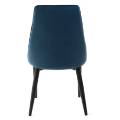 HOMLA Krzeslo Louis Ribbon Welurowe E 44X59X88 Cm Niebieski Clearance