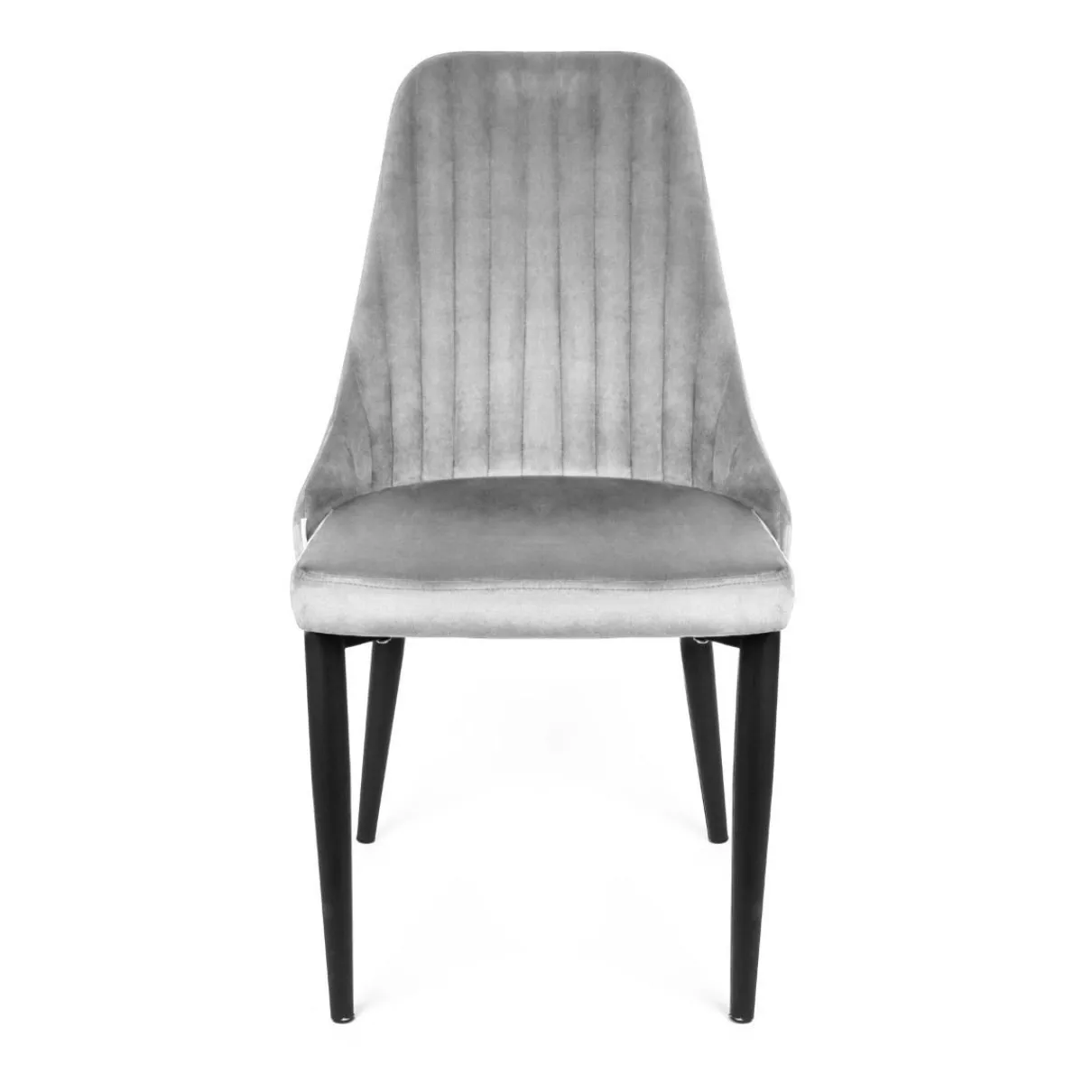 HOMLA Krzeslo Louis Welurowe Szare 44X59X88 Cm Szary Discount