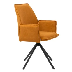 HOMLA Krzeslo Lugro Obrotowe Musztardowe 56X60X82 Cm Discount