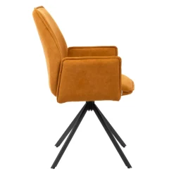 HOMLA Krzeslo Lugro Obrotowe Musztardowe 56X60X82 Cm Discount