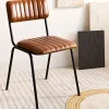 HOMLA Krzeslo Lumbar W Obiciu Ze Skory Bawolej Brazowe 46X52X78 Cm Discount