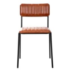 HOMLA Krzeslo Lumbar W Obiciu Ze Skory Bawolej Brazowe 46X52X78 Cm Discount