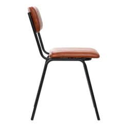 HOMLA Krzeslo Lumbar W Obiciu Ze Skory Bawolej Brazowe 46X52X78 Cm Discount