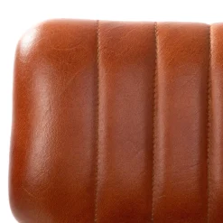 HOMLA Krzeslo Lumbar W Obiciu Ze Skory Bawolej Brazowe 46X52X78 Cm Discount