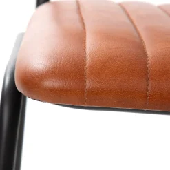 HOMLA Krzeslo Lumbar W Obiciu Ze Skory Bawolej Brazowe 46X52X78 Cm Discount