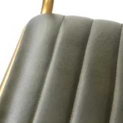 HOMLA Krzeslo Lumbar W Obiciu Ze Skory Bawolej Zielone 46X52X78 Cm Hot