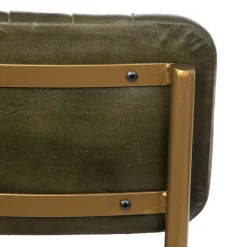 HOMLA Krzeslo Lumbar W Obiciu Ze Skory Bawolej Zielone 46X52X78 Cm Hot