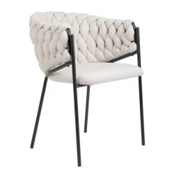 HOMLA Krzeslo Merle Bezowe 57X59X78 Cm Bezowy Clearance
