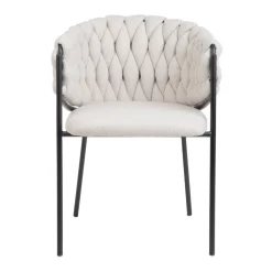 HOMLA Krzeslo Merle Bezowe 57X59X78 Cm Bezowy Clearance