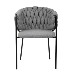 HOMLA Krzeslo Merle Ciemnoszare 57X59X78 Cm Szary Discount