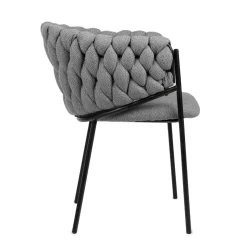 HOMLA Krzeslo Merle Ciemnoszare 57X59X78 Cm Szary Discount