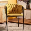 HOMLA Krzeslo Merle Musztardowe 57X59X78 Cm Musztardowy Best
