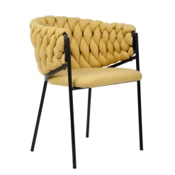 HOMLA Krzeslo Merle Musztardowe 57X59X78 Cm Musztardowy Best