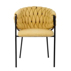 HOMLA Krzeslo Merle Musztardowe 57X59X78 Cm Musztardowy Best
