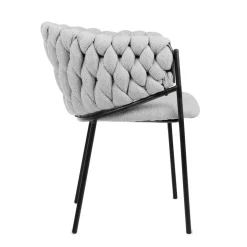 HOMLA Krzeslo Merle Szare 57X59X78 Cm Szary Sale