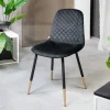 HOMLA Krzeslo Noir Welurowe Czarne 44X52X85Cm Czarny Best