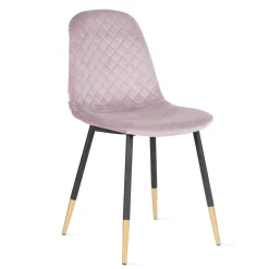 HOMLA Krzeslo Noir Welurowe Rozowe 44X52X85Cm Niebieski Discount