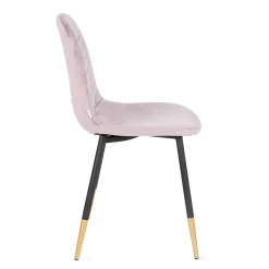 HOMLA Krzeslo Noir Welurowe Rozowe 44X52X85Cm Niebieski Discount