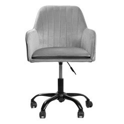 HOMLA Krzeslo Obrotowe Szare Welurowe Teill 55X54,5X80-90Cm Szary Online