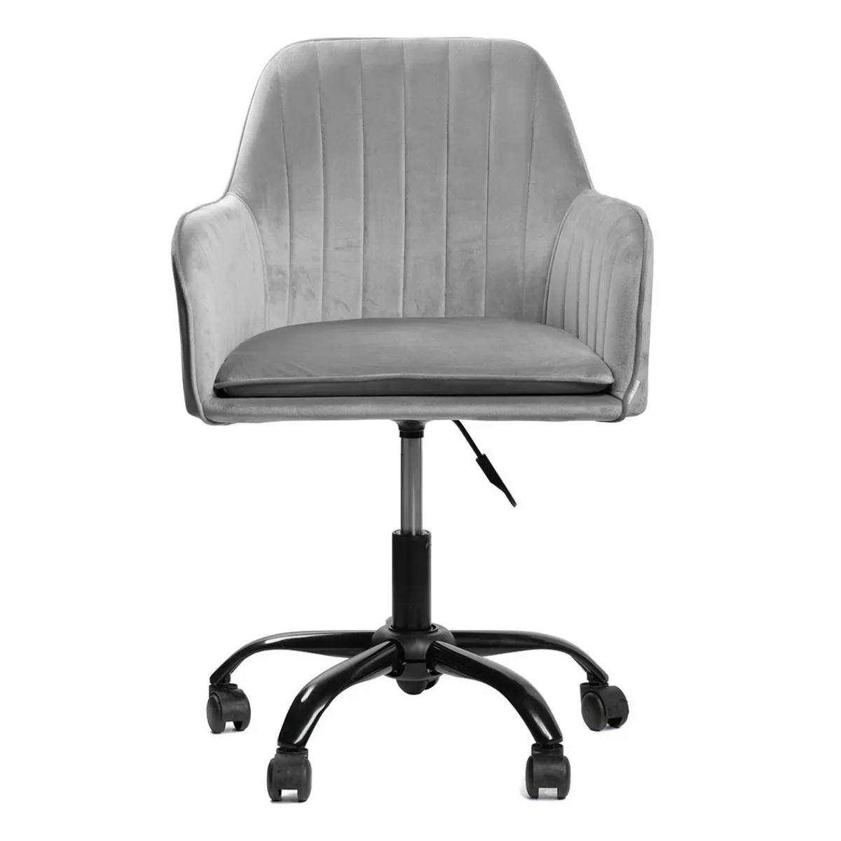 HOMLA Krzeslo Obrotowe Szare Welurowe Teill 55X54,5X80-90Cm Szary Online