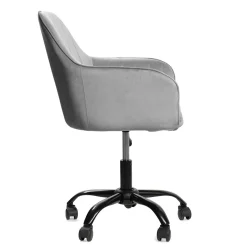 HOMLA Krzeslo Obrotowe Szare Welurowe Teill 55X54,5X80-90Cm Szary Online