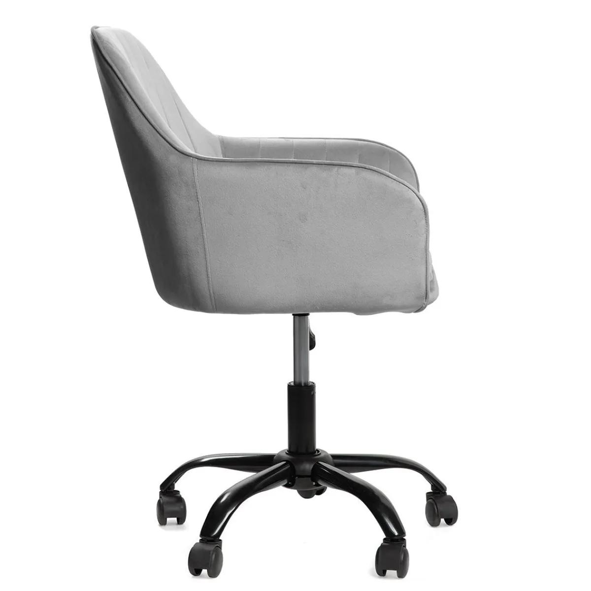 HOMLA Krzeslo Obrotowe Szare Welurowe Teill 55X54,5X80-90Cm Szary Online