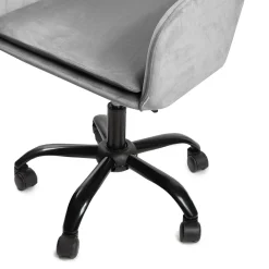 HOMLA Krzeslo Obrotowe Szare Welurowe Teill 55X54,5X80-90Cm Szary Online