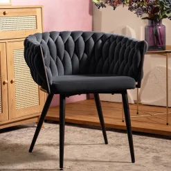 HOMLA Krzeslo Prinssi New Czarne 60X60X79 Cm Sale