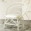 HOMLA Krzeslo Roi Metalowe 83 X 65 X 89 Cm Bialy Clearance