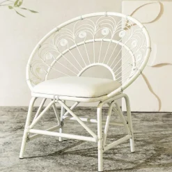 HOMLA Krzeslo Roi Metalowe 83 X 65 X 89 Cm Bialy Clearance