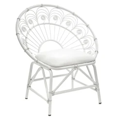 HOMLA Krzeslo Roi Metalowe 83 X 65 X 89 Cm Bialy Clearance