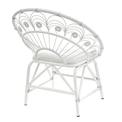 HOMLA Krzeslo Roi Metalowe 83 X 65 X 89 Cm Bialy Clearance