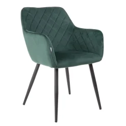 HOMLA Krzeslo Shelton Welurowe Zielone 56X60X84Cm Zielony Discount