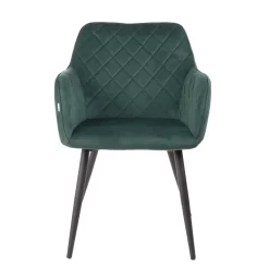HOMLA Krzeslo Shelton Welurowe Zielone 56X60X84Cm Zielony Discount