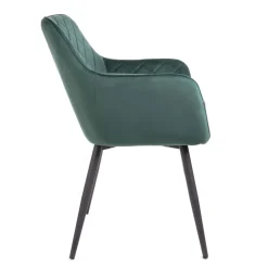 HOMLA Krzeslo Shelton Welurowe Zielone 56X60X84Cm Zielony Discount