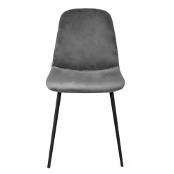 HOMLA Krzeslo Slank Welurowe Szare 44X52X85Cm Szary Clearance