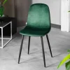 HOMLA Krzeslo Slank Welurowe Szmaragdowe 44X52X85Cm Zielony Sale