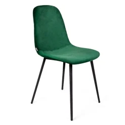 HOMLA Krzeslo Slank Welurowe Szmaragdowe 44X52X85Cm Zielony Sale