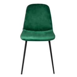 HOMLA Krzeslo Slank Welurowe Szmaragdowe 44X52X85Cm Zielony Sale