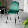 HOMLA Krzeslo Slank Welurowe Zielone 44X52X85Cm Zielony Clearance