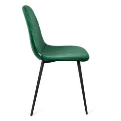 HOMLA Krzeslo Slank Welurowe Zielone 44X52X85Cm Zielony Clearance
