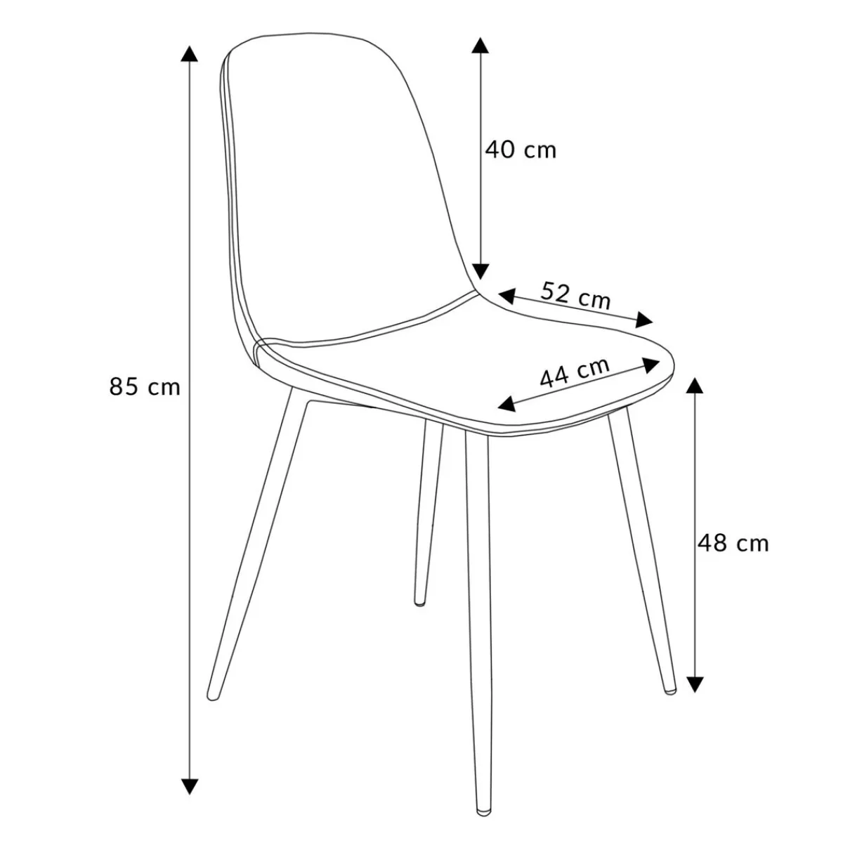 HOMLA Krzeslo Slank Welurowe Zielone 44X52X85Cm Zielony Clearance