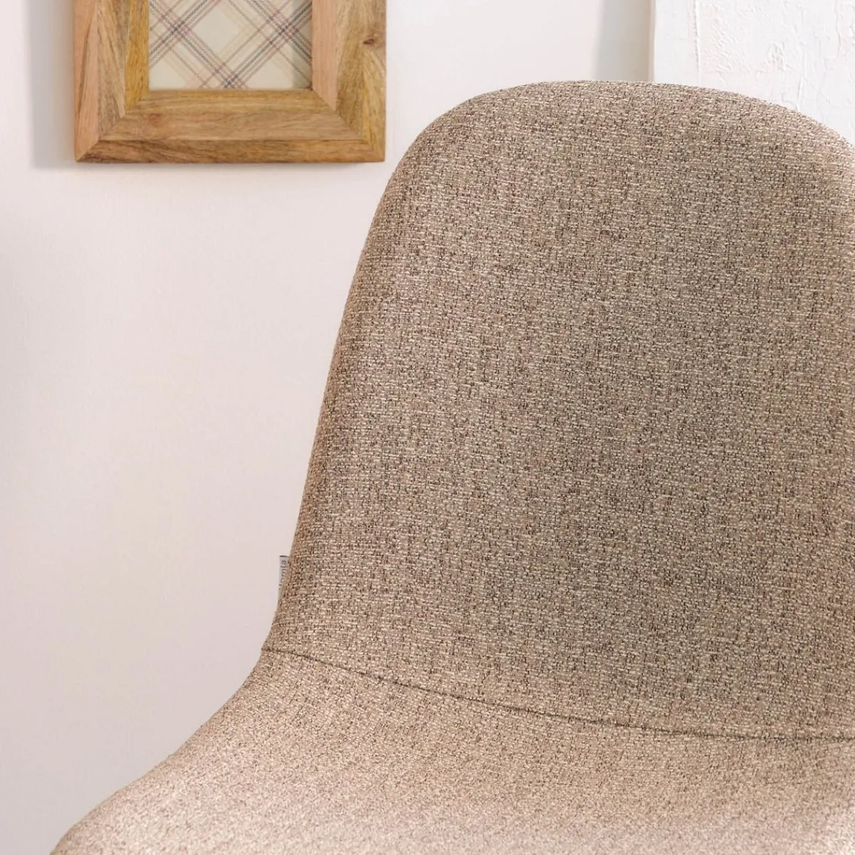 HOMLA Krzeslo Slank W Tkaninie Bezowe 44X52X85Cm Bezowy Online