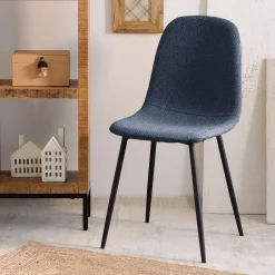 HOMLA Krzeslo Slank W Tkaninie Granatowe 44X52X85Cm Granatowy Best