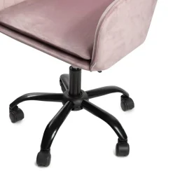HOMLA Krzeslo Teill Welurowe Obrotowe Rozowe 55,5X54,5X80-90Cm Rozowy Outlet