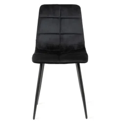 HOMLA Krzeslo Triss Welurowe Czarne 44X57X88 Cm Czarny Best